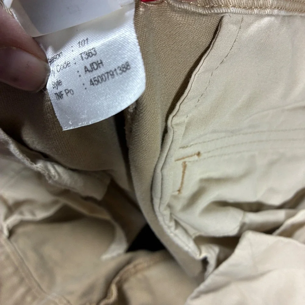 The North Face Mens Cargo Hiking Pants Size 34 Tan Cotton Outdoors Workwear
